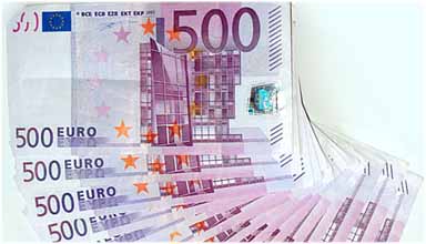 500 Euro fŸnfhundert EURO