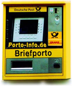 Deutsche Post DHL Briefporto Briefmarkenautomat Porto-Info.de