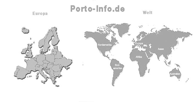 BRIEFPORTO INTERNATIONAL EUROPA WELT AUSLAND EU PORTO-INFO.DE